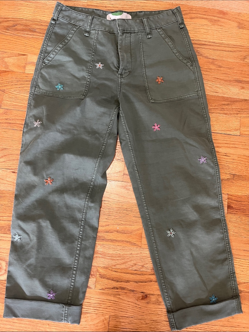 Anthropologie embroidered cargo 27